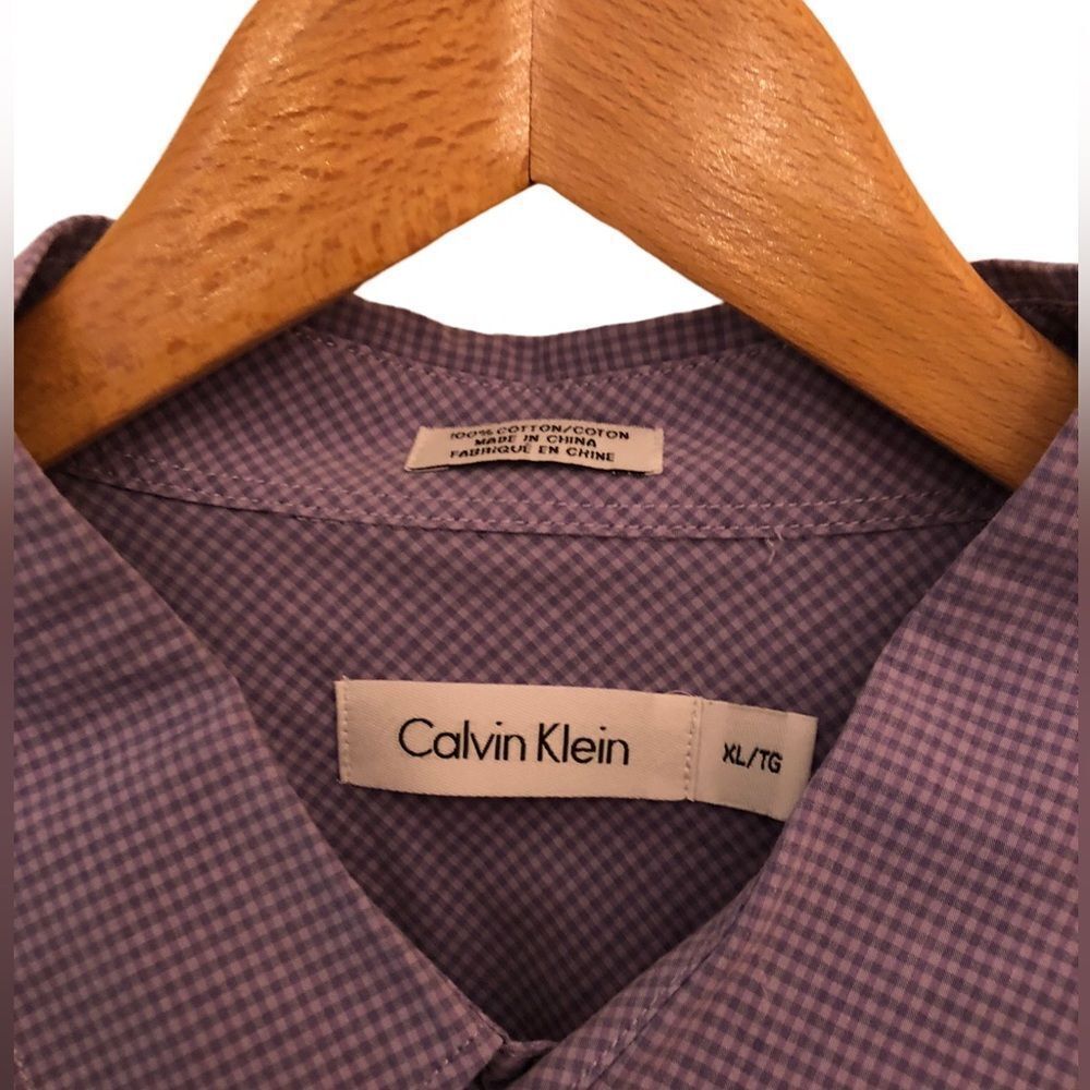 Calvin Klein Check Military Style Short Sleeve Shirt - 100% Cotton, Size… - Picture 4 of 7